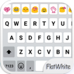 Flat White Emoji Keyboard For PC Windows