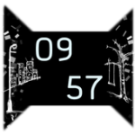 Gear Fit Black - White Clock For PC Windows