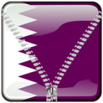 Qatar Flag Zipper Lockscreen For PC Windows