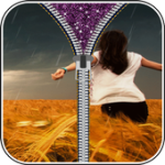 Raindrops Zipper Lock Screen For PC Windows