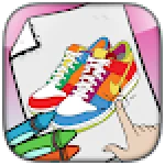 Sneakers Glitter Coloring Page For PC Windows